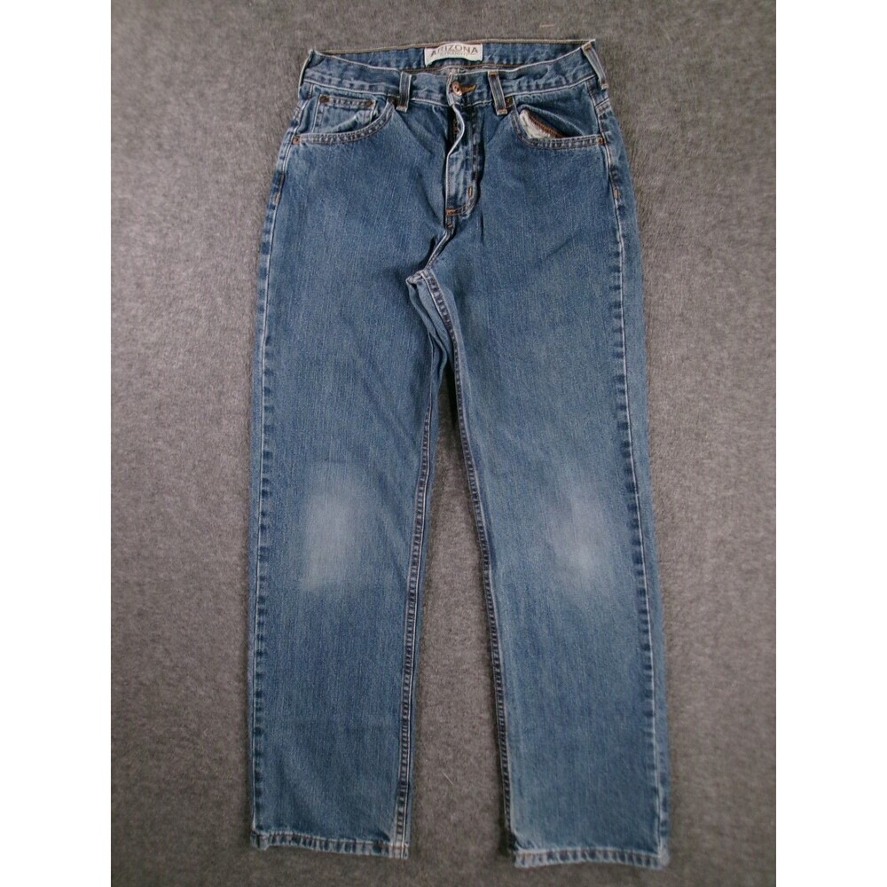 Arizona Jean Youth 16 Blue Straight Leg Regular Fit Medium Wash Cotton Causal